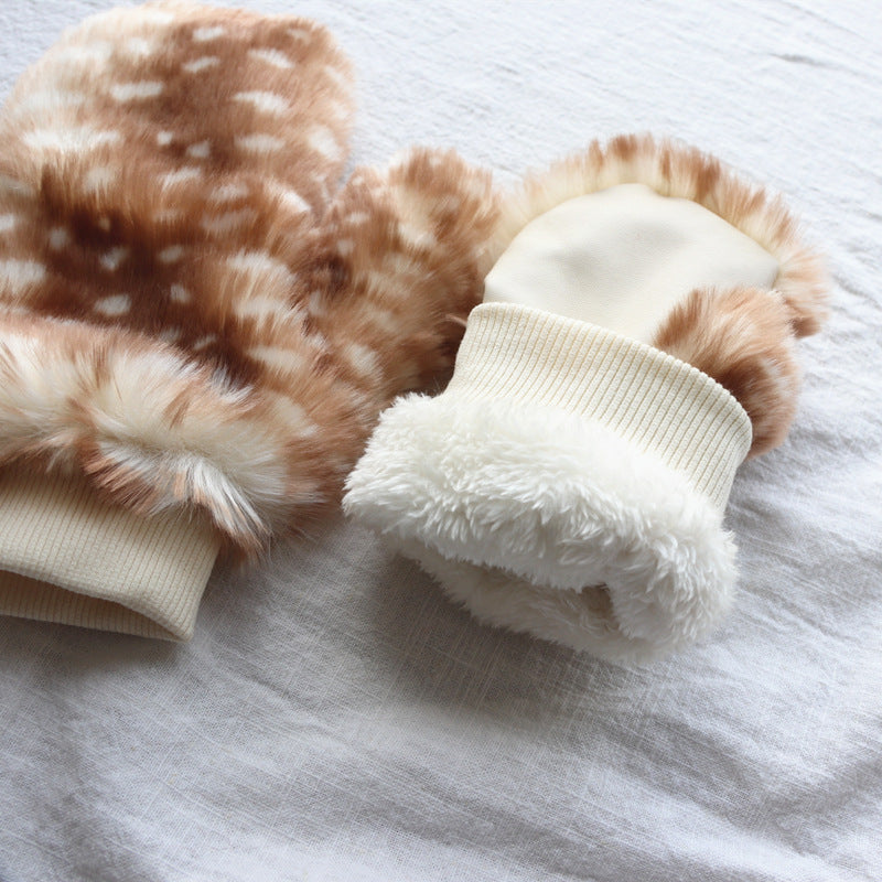 Fuzzy Plush Winter Gloves - DippedShop Wholesale - #5731