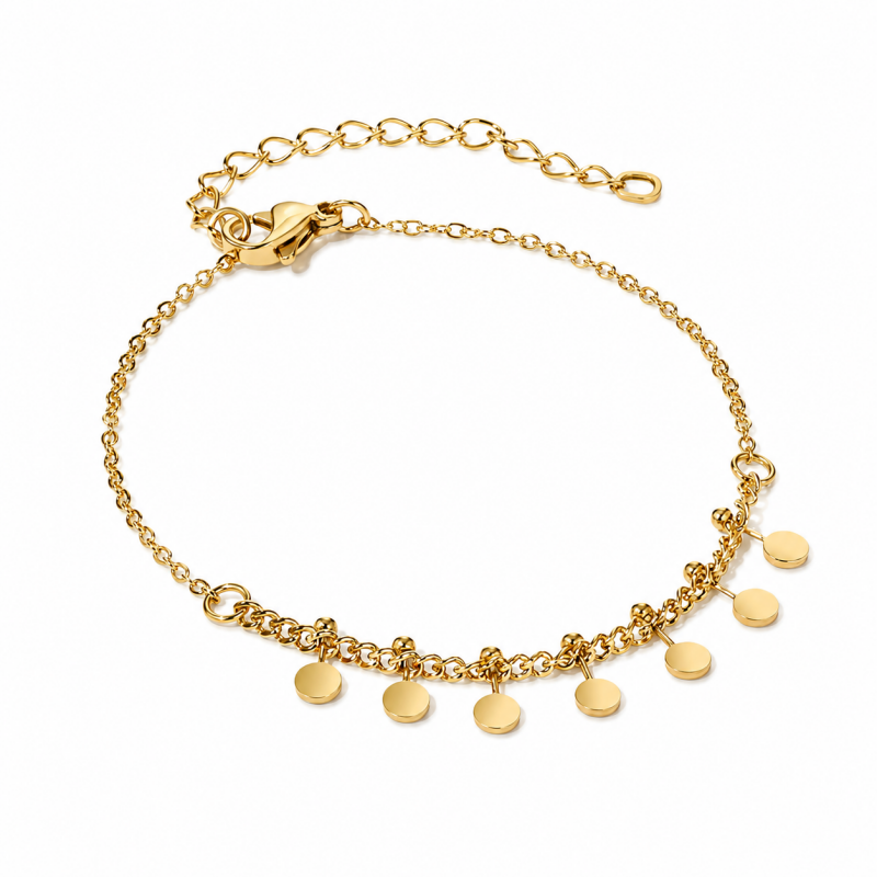 Boho Style Natural Stone Beaded Chain Bracelet 6W6JBR350