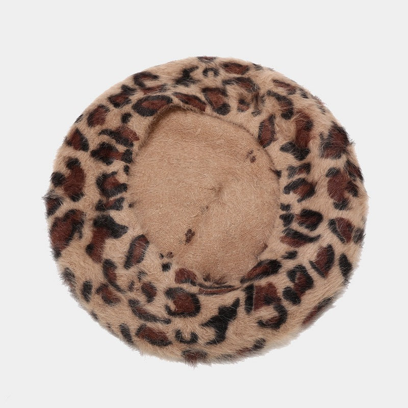 Leopard Print Beret Hat - DippedShop Wholesale - #3011