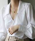Minimalist Gold Heart Plated Snake Chain Necklace 6W6JNC1081