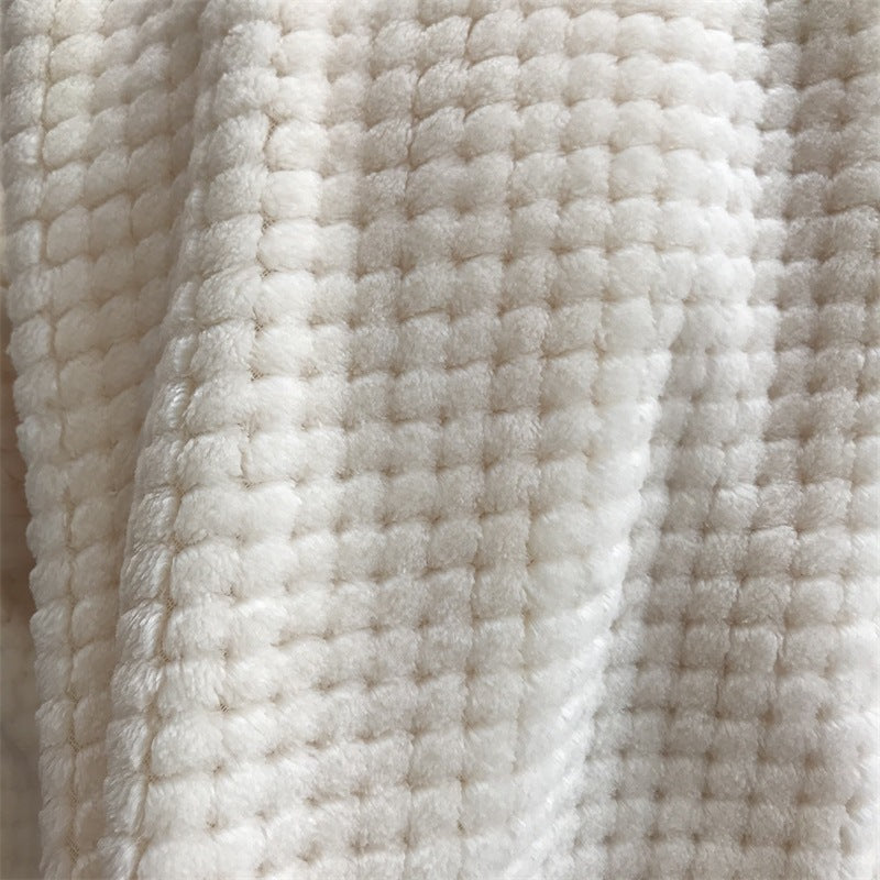 Pineapple Grid Coral Fleece Blanket - DippedShop Wholesale - #5491