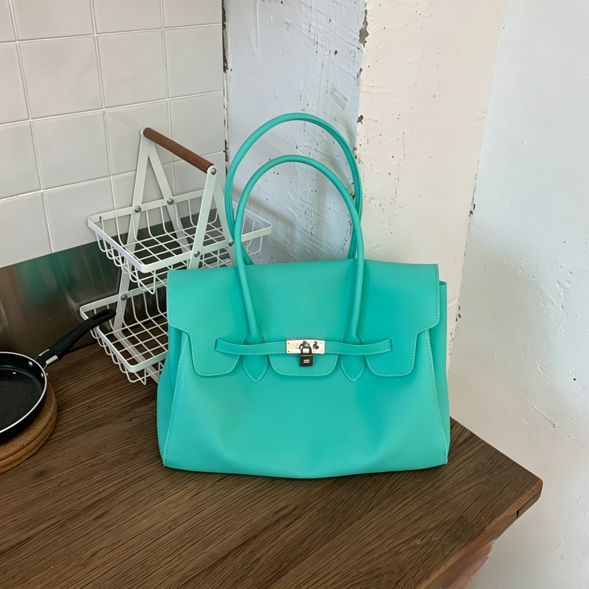 Trendy Candy Color Jelly Tote Shoulder Bag 6W10BBG2111