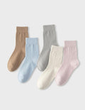 Solid Cotton Crew Socks - DippedShop Wholesale - #4739