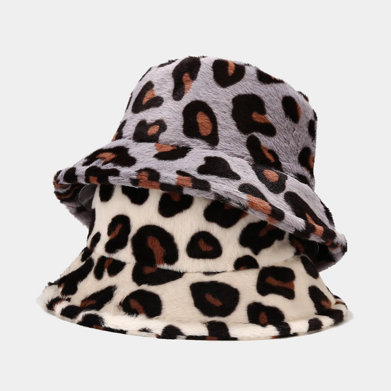 Versatile Leopard Print Thicken Bucket Hats DPBH0325