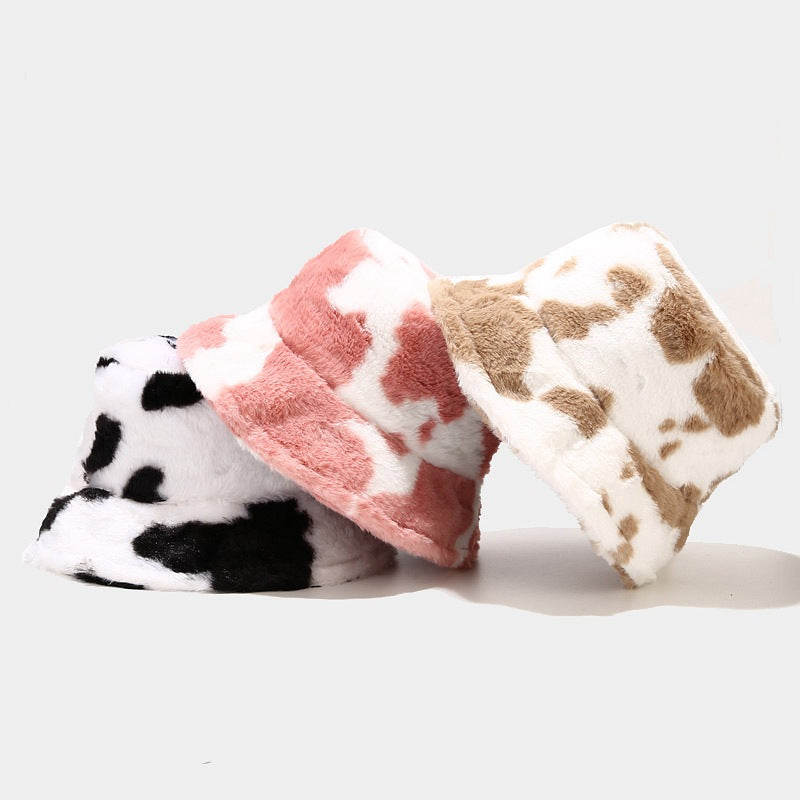 Colorful Cow Pattern Winter Bucket Hat DPBH0328