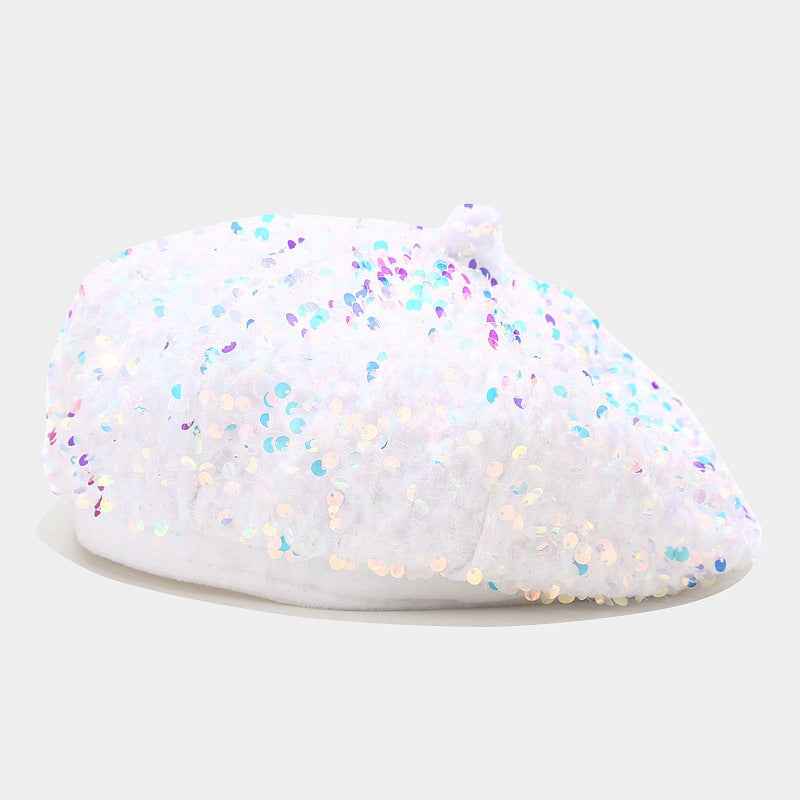 Glitter Sequin Beret Hat - DippedShop Wholesale - #0067