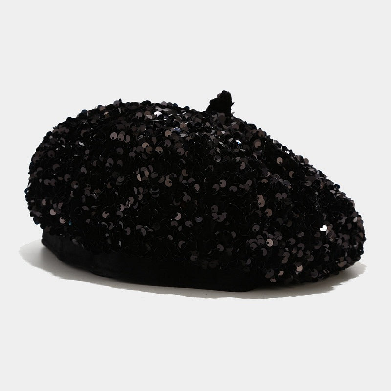Glitter Sequin Beret Hat - DippedShop Wholesale - #7299