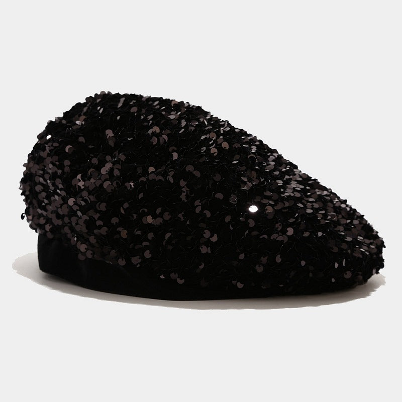 Glitter Sequin Beret Hat - DippedShop Wholesale - #6675