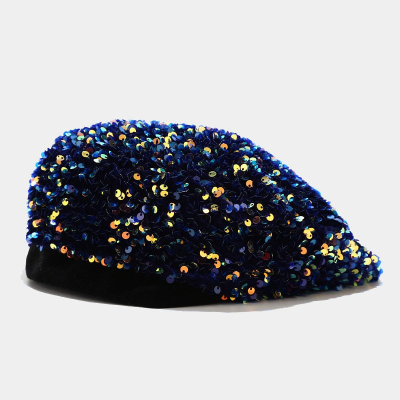 Glitter Sequin Beret Hat - DippedShop Wholesale - #7747