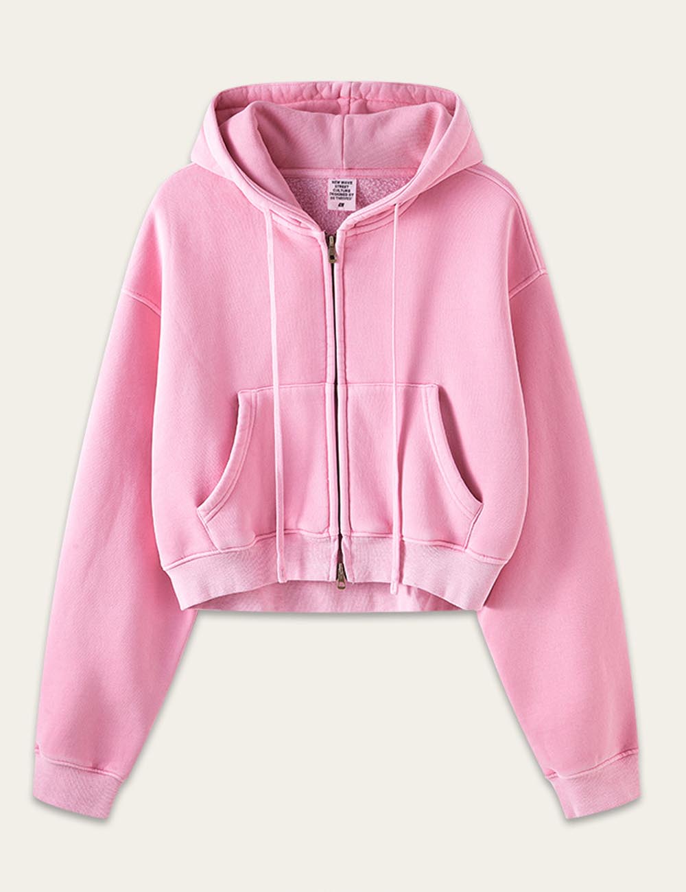 Trendy Long Sleeve Drawstring Cropped Cardigan DP25E553