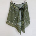 Retro Floral Print Asymmetrical Tie Waist Hip Scarf 6W1SL44