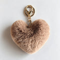 Faux Fur Heart Keychain - DippedShop Wholesale - #5667