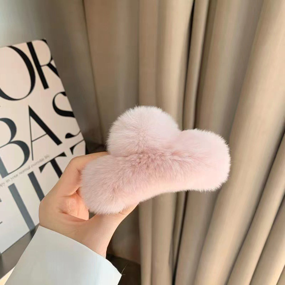 Faux Fur Hair Claw - DippedShop Wholesale - #9667