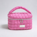 Minimalist Solid Color Quilt Shell Cosmetic Bag 6C5CO271