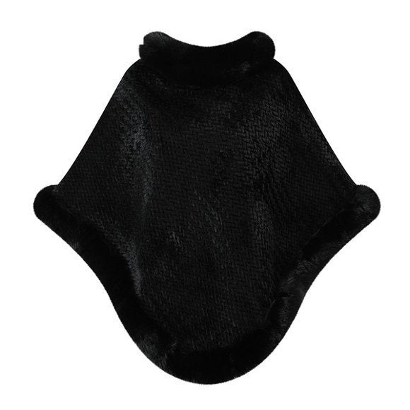 Faux Fur Shawl Poncho - DippedShop Wholesale - #2931