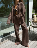 Solid Casual Shirt Pant Set - DippedShop Wholesale - #5619