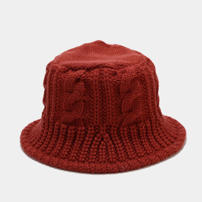 Fashion Cable Knit Solid Color Bucket Hat 6W6HAT926