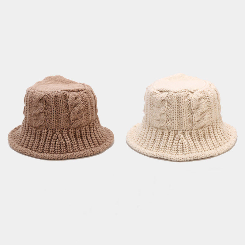 Fashion Cable Knit Solid Color Bucket Hat 6W6HAT926