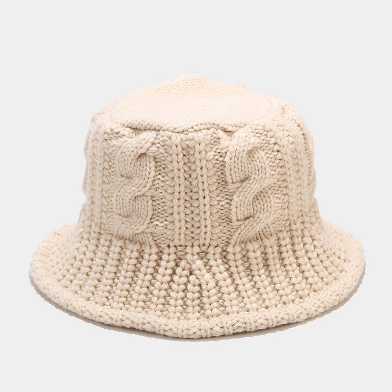 Fashion Cable Knit Solid Color Bucket Hat 6W6HAT926