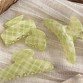 Plaid Acetate Hair Claw - DippedShop Wholesale - #6227