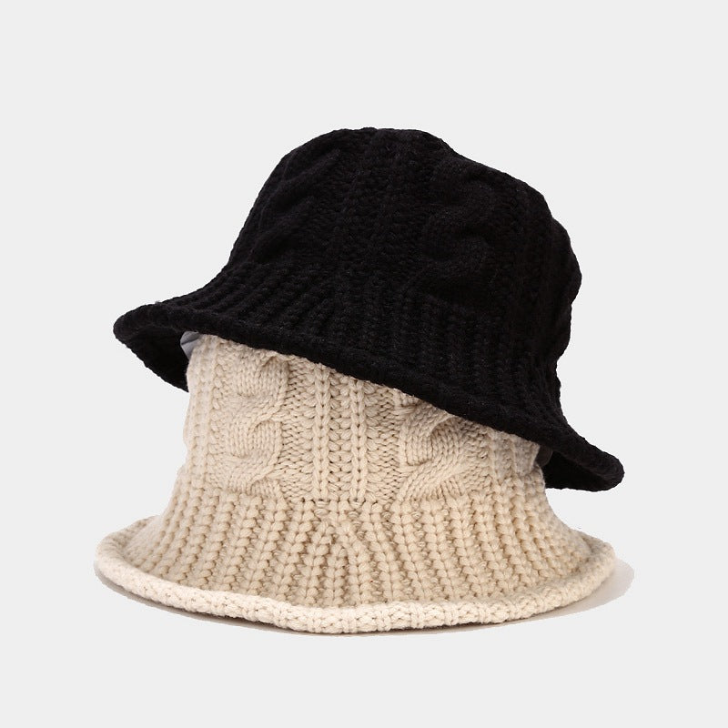 Fashion Cable Knit Solid Color Bucket Hat 6W6HAT926