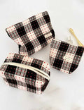 Vintage Plaid Makeup Bag - DippedShop Wholesale - #8195