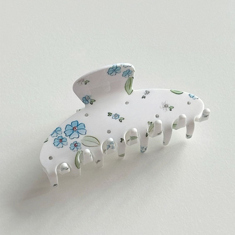 Rhinestone Floral Hair Claw - DippedShop Wholesale - #8387