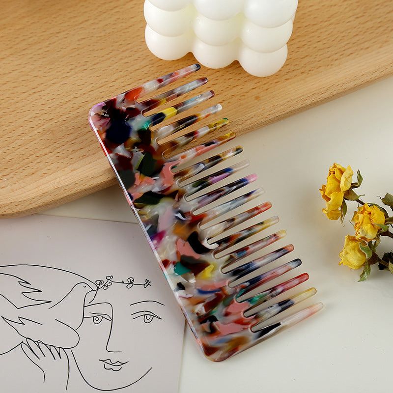 Stylish Square Shape Leopard Acetate Hair Combs MK2PPM6CT5CB23