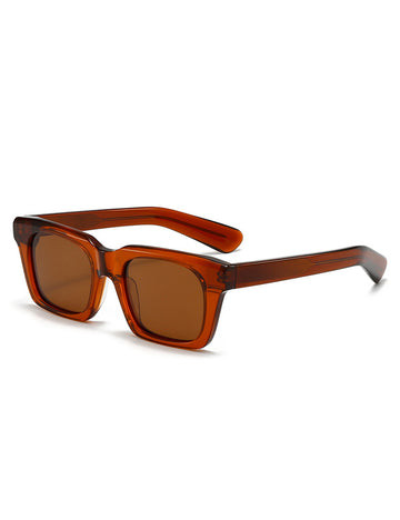 Trendy Polarized Square Frame  Acetate Sunglasses DP25D956
