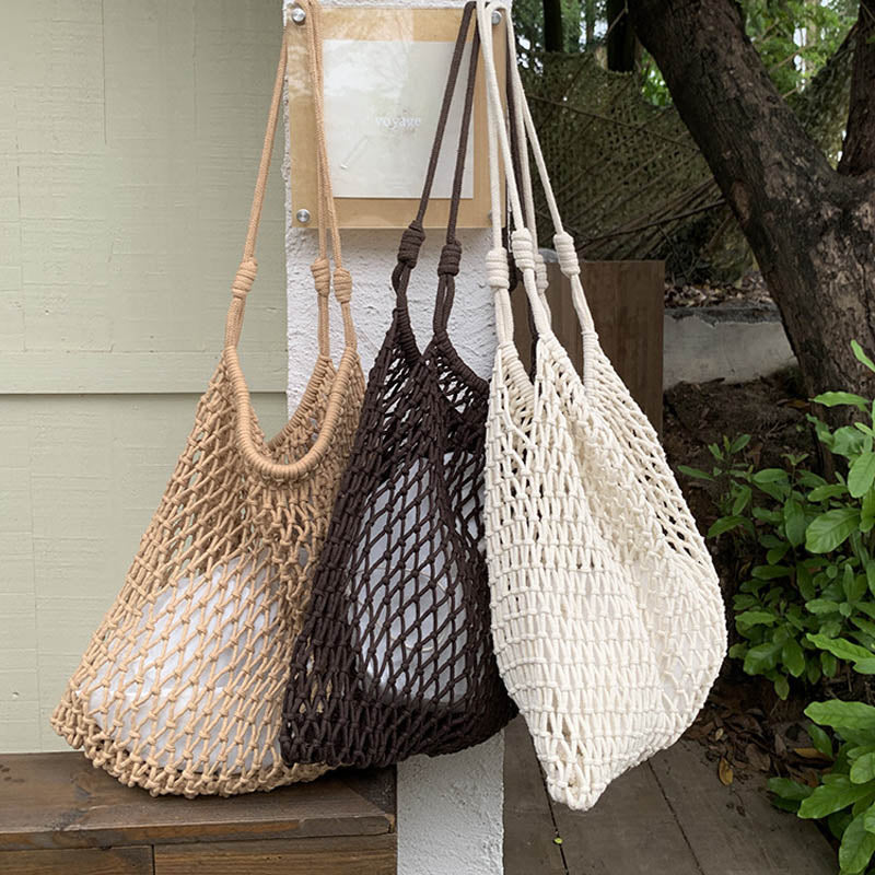 Crochet Mesh Shoulder Bag - DippedShop Wholesale - #4931