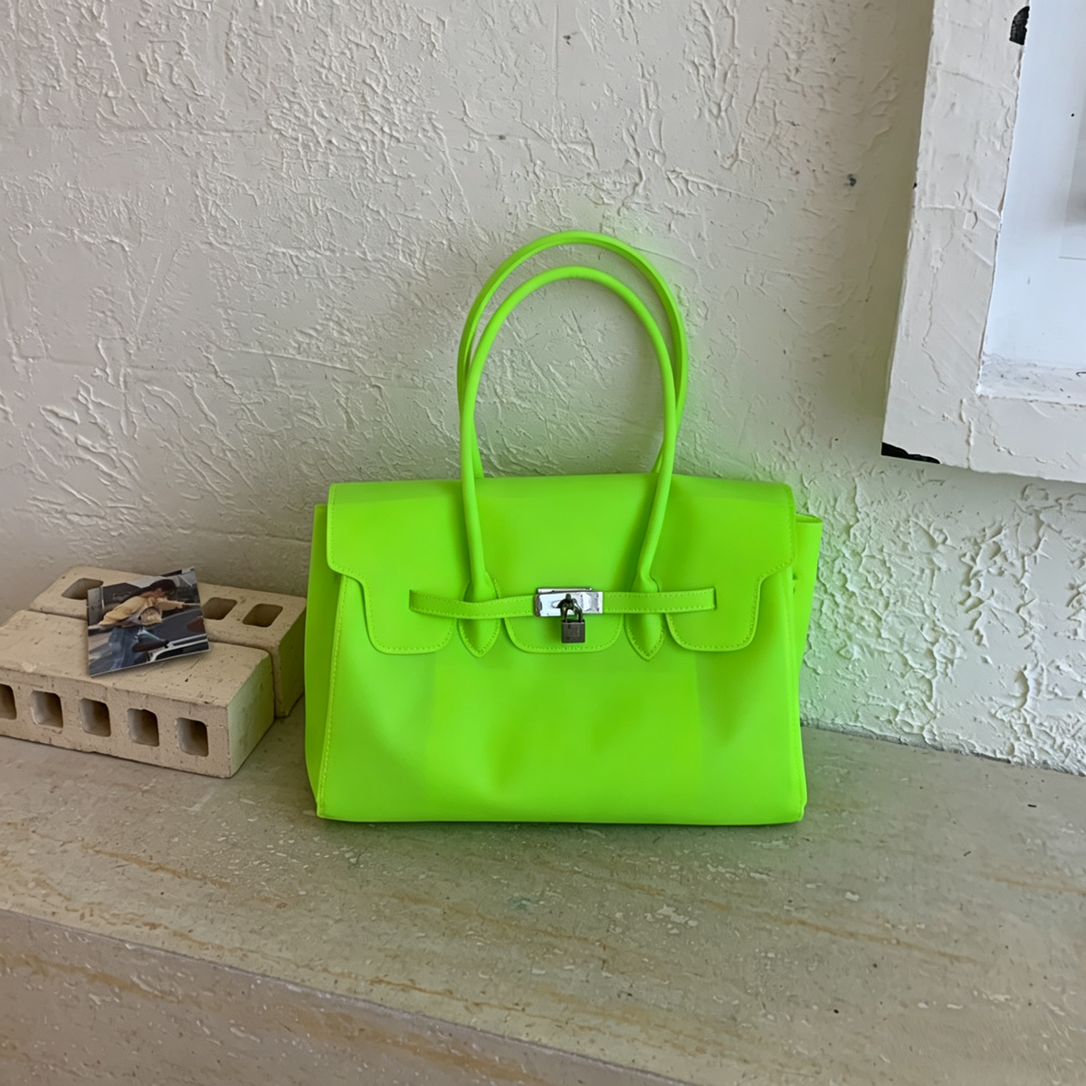 Trendy Candy Color Jelly Tote Shoulder Bag 6W10BBG2111