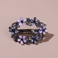 Rhinestone Flower Hair Barrette - DippedShop Wholesale - #6403