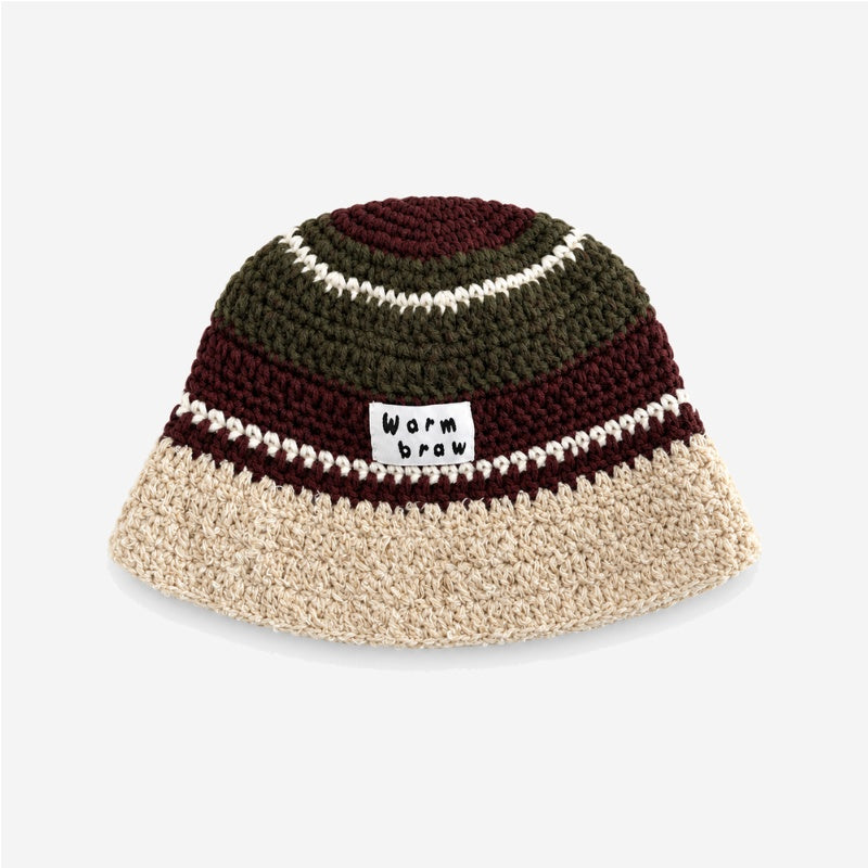 Color Block Splice Floral Jacquard Bucket Hat 6W6HAT634