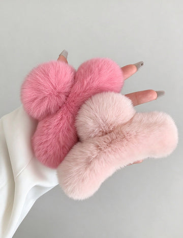 Faux Fur Hair Claw - DippedShop Wholesale - #6899