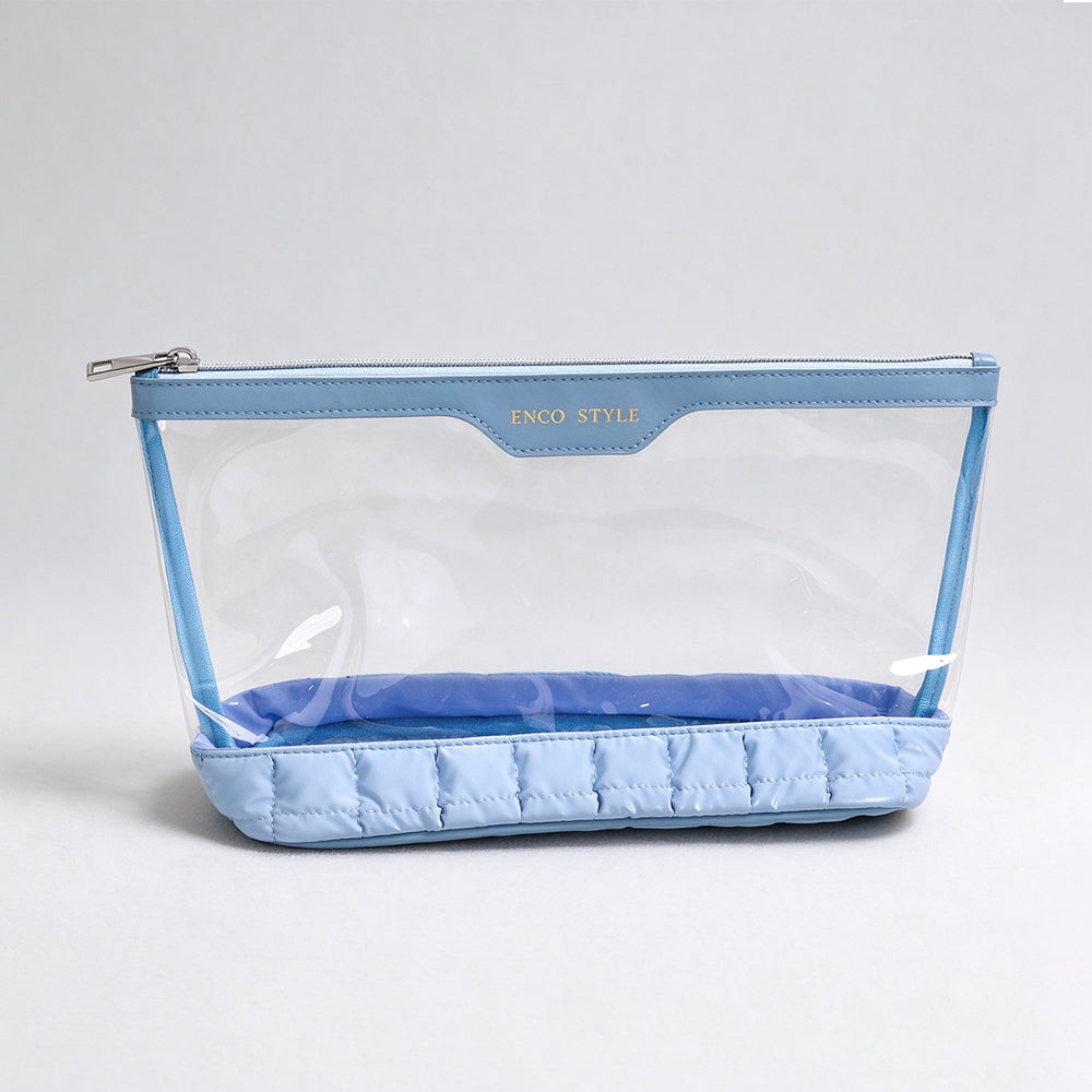 Minimalist Solid Color Quilt Shell Cosmetic Bag 6C5CO271