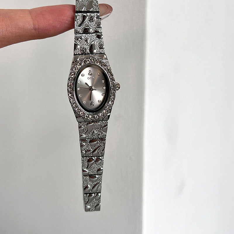 Rhinestone Analog Dress Watch - DippedShop Wholesale - #8723