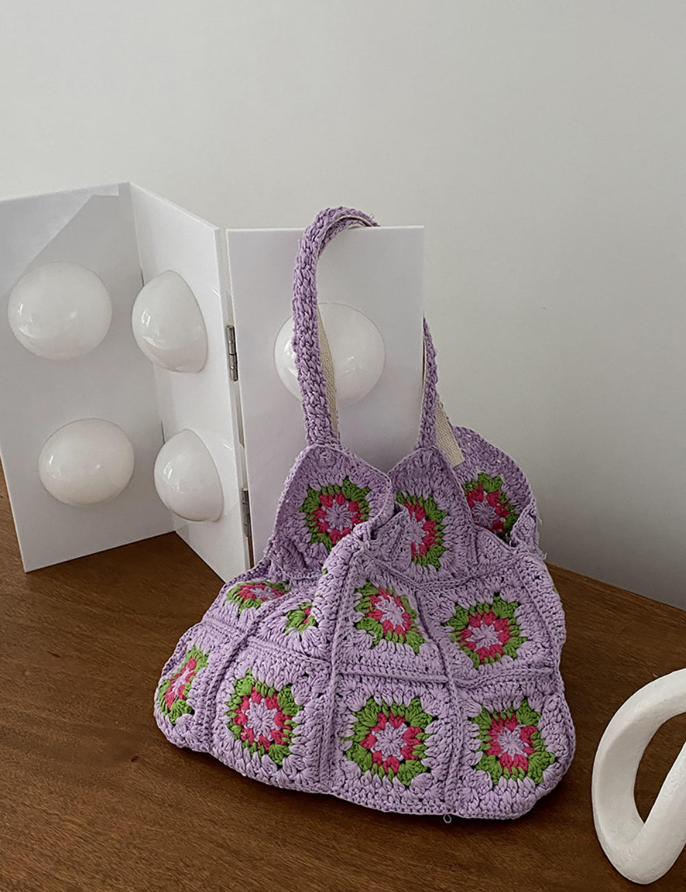 Floral Patchwork Beach Wowen Bag DPWB7