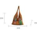 Cartoon Color Block Knit Bag - DippedShop Wholesale - #9043