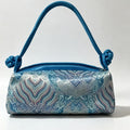 Elegant Floral Jacquard Color Block Handbag 6S10BBG1556