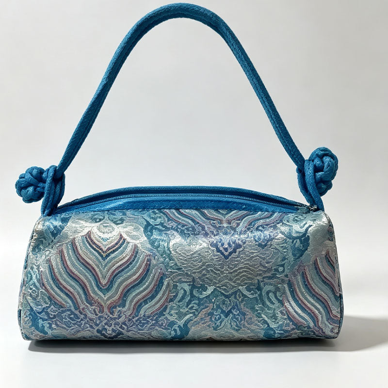 Elegant Floral Jacquard Color Block Handbag 6S10BBG1556