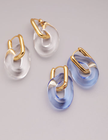Chunky Gold Dangle Earrings - DippedShop Wholesale - #7859