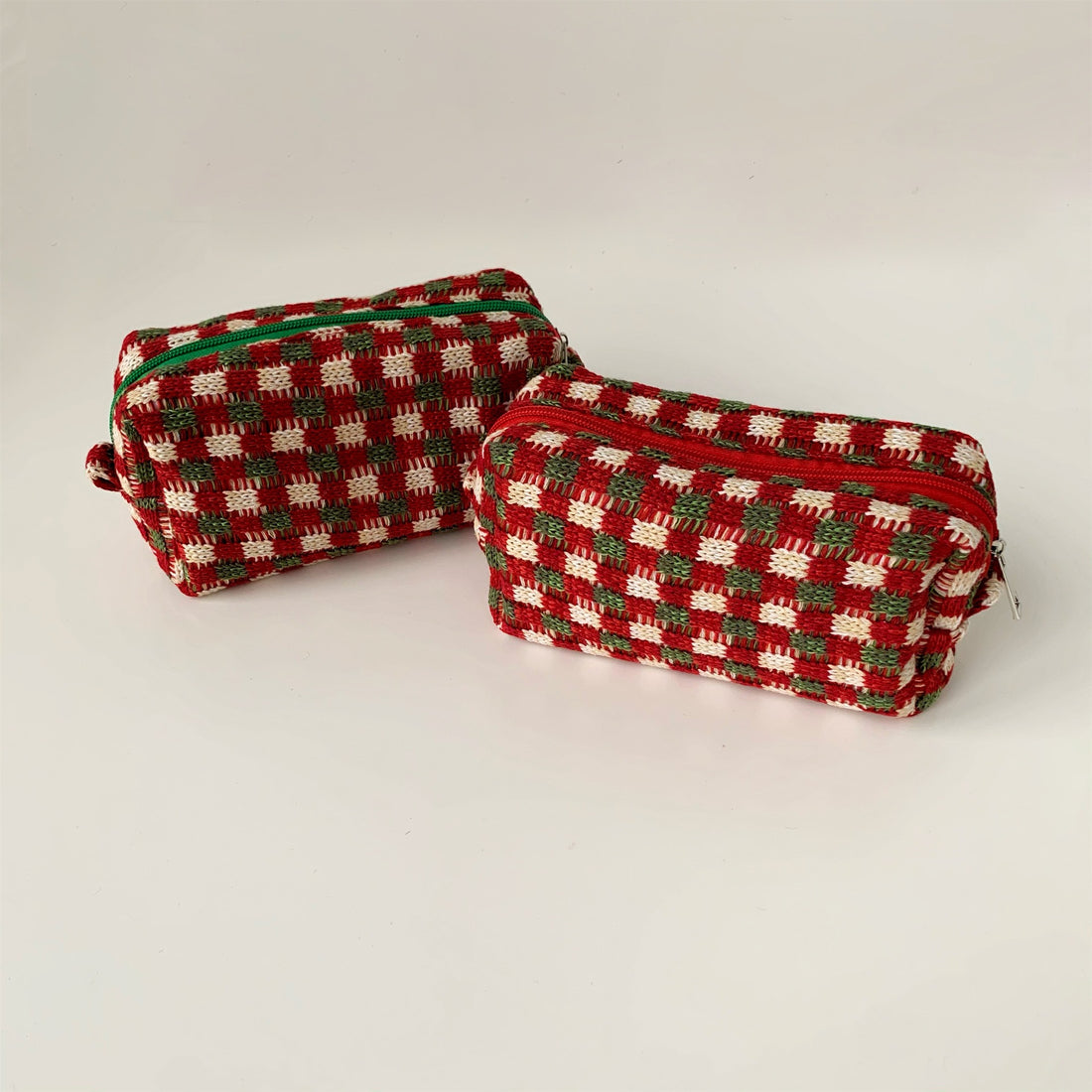 Christmas Color Block Knit Make Up Bag DPB0118