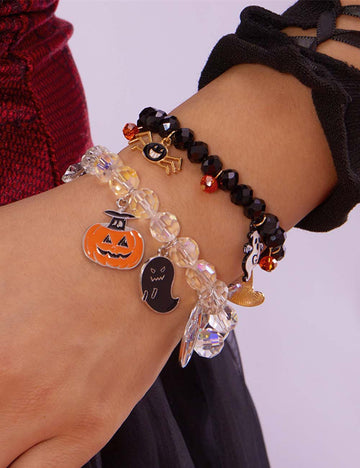 Halloween Funny Pumpkin Spider Ghost Bracelet DP25G516