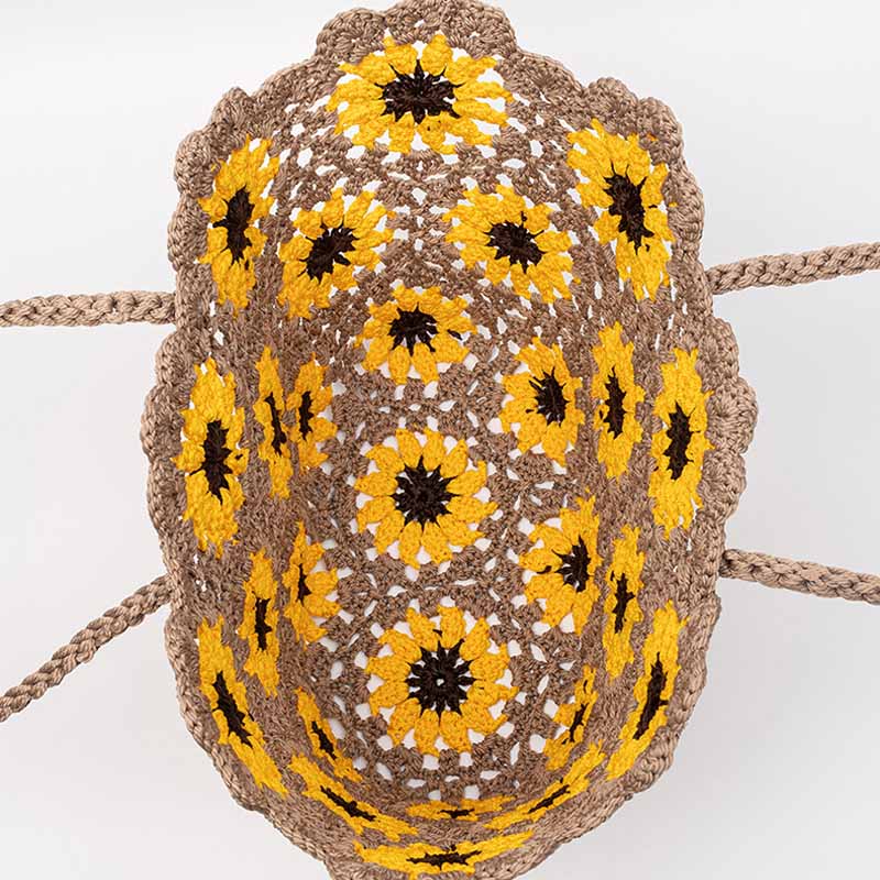Flower Crochet Beach Bag - DippedShop Wholesale - #0643