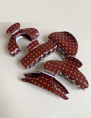 Minimalist Polka Dots Acrylic Hair Claw DP25F992