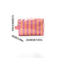 Simple Color Block Striped PVC Cosmetic Bag MK2BLW6C5CO07