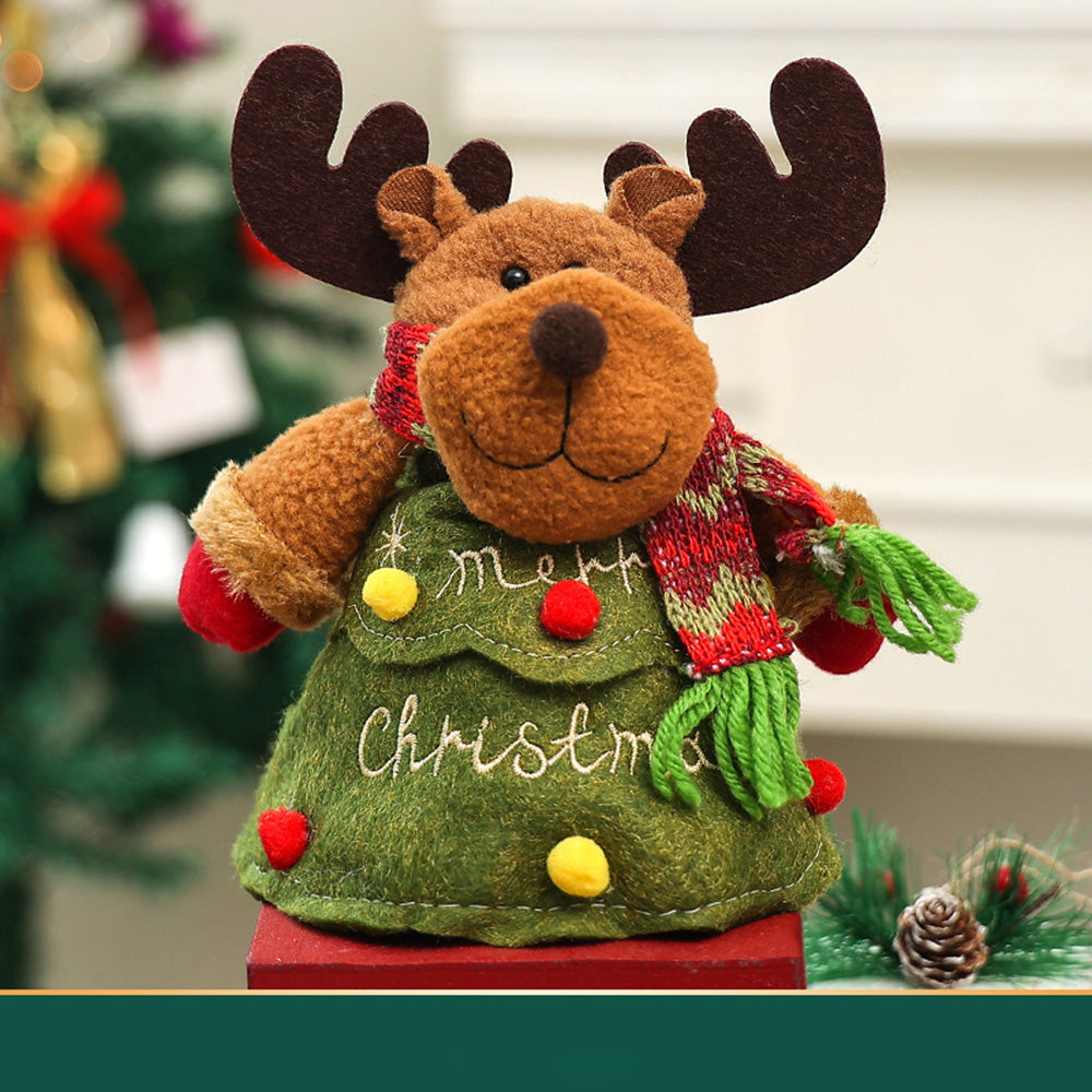Christmas Santa Claus Plush Doll Gift Pouch Hangabg 6W10BOB1352