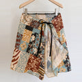 Retro Floral Print Asymmetrical Tie Waist Hip Scarf 6W1SL44