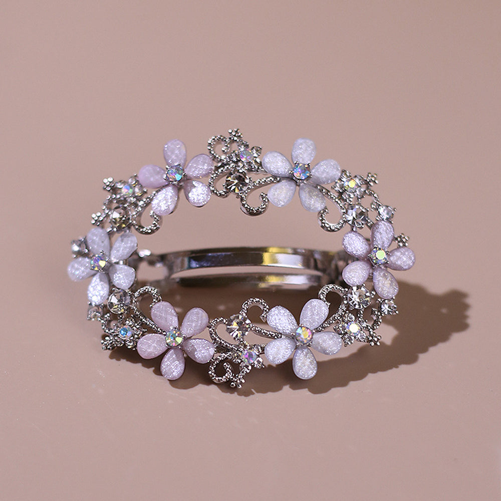 Rhinestone Flower Hair Barrette - DippedShop Wholesale - #9171
