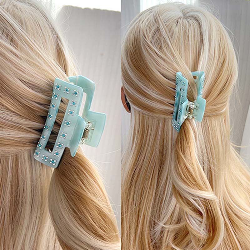 Trendy Rhinestone Butterfly Acetate Hair Claw MK2PPM6W6HCP349